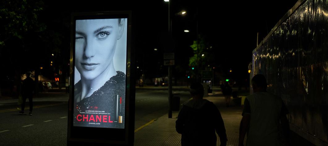 Chanel advertising in an important city